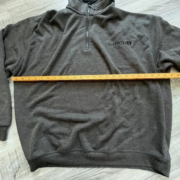 Cinch Grey 1/4 Zip Pull Over Sweater - XL - Picture 7 of 7